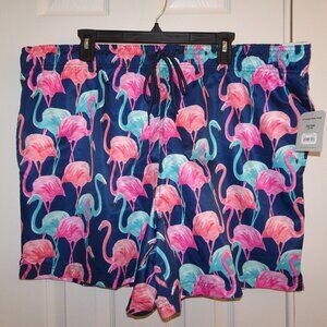 George Flamingo Above the Knee Swim Shorts with Mesh Liner